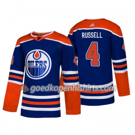 Edmonton Oilers Kris Russell 4 Adidas 2018-2019 Alternate Authentic Shirt - Mannen